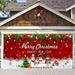 Holloyiver Christmas Santa Claus Garage Door Decoration Extra Large Outdoor Xmas Holiday Garage Door Banner Cover Decoration Xmas Outdoor Holiday Background Sign 6.8x15.7ft