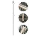 Stainless Steel Flag Pole Stainless Steel Wall Mount Flag Pole Rustproof Flagpole for Porch Yard (Silver)