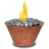 Portable Ventless Gel Fuel Fireplace With Polished Stones Smokeless Fireplace For Indoor Or Outdoor Use (Copper)