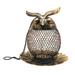 Dengmore Bird Feeder Metal Brass Vintage Owl Hanging Bird Feeder with Holes for Outdoor Garden Porch Home Decoration