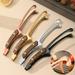 Ludlz Food Tong Heat Insulated Anti-scalding Grill Meat Clip Easy to Clean Wooen Handle Stainless Steel Tea Clamp BBQ Tool