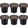 6W Well Lights Landscape LED In Ground Grated Top Anti-Glare 12-24V AC/DC Low Voltage CRI90 3000K Landscape Lights IP67 Waterproof Aluminum In-Grade Up Lighting Oil Rubbed Bronze 6 Pack