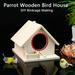 Sunjoy Tech Outdoor Garden Bird House with Lanyard Exquisite Lock Burr Free Easy Installation Creative Wooden Hanging Birdhouse