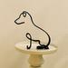 Wefuesd Dog Minimalist Art Sculpture Personalized Gift Metal Decoration Table Decor Room Decor Home Decor