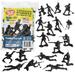 TimMee Plastic Army Men - Black 48pc Toy Soldier Figures - Made in USA