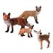 toy 4pcs Simulation Deer Plastic Forest Animal Figure Set Realistic Fun Toys Model for Kids (Big Red + Little Red + Little + Small White Deer)