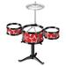 Cyber and Monday Deals Toddler Drum Kit Kids Toys Jazz Drum Set 5 Drums With Stools Mini Band Set Musical Instrument Toys Birthday Gifts For Beginner Boys Girls Toys For Girls Boys 3-6 Years