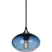 Pendant Lights Kitchen Island Hand Blown Modern Glass Lighting Mini Ceiling Hanging Blue Pendant Light Fixtures Over Table Sink 8.5 Inch Diam