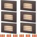 120V Line Voltage LED Step Lights 170LM Dimmable 5%-100% 3000K Warm White Indoor Outdoor Stair Light Die-Cast Aluminum CRI90 ETL Listed Oil Rubbed Bronze Pack Of 6