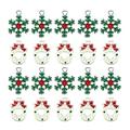 alloy pendant charm 20pcs Xmas DIY Pendants Alloy Dangle Crafting Accessories for Necklace Bracelet Ankle Making (Snowflake and Wreath for Each 10pcs)