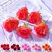 Sunjoy Tech 10 Pcs Artificial Flower No Watering Multiple Layers Petals Faux Silk Simulation Rose DIY Floral Wall Decoration Home Decor