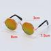 Pet Glasses 6pcs Adorable Eyewear Glasses Practical Sunglasses Durable Glasses Funny Party Eyeglasses for Pet Cat Dog Puppy (Gold Frame Yellow + Gold Frame White + Gold Frame Pink + Gold Frame Tawny