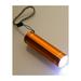 LED flashlight LED Mini Size Ultra-bright Pocket Torch Outdoor Dimmable Small Flashlight With Aluminum Alloy And Keyring For Camping Walking Hiking Climbing Etc(Yellow-No Battery Included)