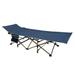 Oukaning Folding Camping Cot for Adults Portable Camping Bed Sleeping Cot with Carry Bag Blue