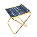 foldable stool camping Outdoor Mini Portable Folding Stool Beach Chair Aluminum Alloy Camping Oxford Cloth Chair with Storage Bag(Ocean)