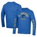 Men's Champion Heather Blue St. Louis Blues Multi-Logo Tri-Blend Long Sleeve T-Shirt