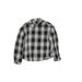 Shein Long Sleeve Button Down Shirt: Black Plaid Tops - Kids Boy's Size 11