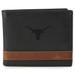 Men's Fossil Black Texas Longhorns Quinn Flip ID Bifold Wallet