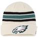 Youth New Era Cream Philadelphia Eagles Vintage Cuffed Knit Hat