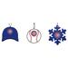 The Memory Company Chicago Cubs Three-Pack Cap, Baseball & Snowflake Ornament Set