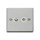 Se Home - Polished Chrome Satellite And Isolated Coaxial 1 Gang Socket - White Trim