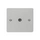 Se Home - Flat Plate Polished Chrome 1 Gang Single Coaxial tv Socket - White Trim