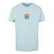 T-Shirt MERCHCODE "Herren Peanuts - I'm on the moon Round Neck" Gr. 4XL, blau (oceanblue) Herren Shirts T-Shirts