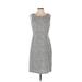 Hail3y Crew Neck Sleeveless:23 Casual Dress - Sheath Crew Neck Sleeveless: Gray Marled Dresses - Women's Size Small