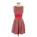 Frock! by Tracy Reese Casual Dress - A-Line: Red Argyle Dresses - Women's Size 4
