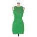 ASOS Casual Dress - Mini Crew Neck Sleeveless: Green Solid Dresses - Women's Size 8