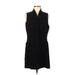 Elie Tahari Casual Dress - Mini V-Neck Sleeveless: Black Print Dresses - Women's Size Medium