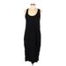 Zara Casual Dress - Sheath Scoop Neck Sleeveless: Black Solid Dresses - Women's Size Medium