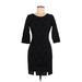 Barneys New York Casual Dress - Sheath: Black Jacquard Dresses - Women's Size 2