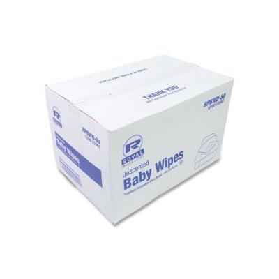 "Royal Paper Baby Wipes, Unscented, 6 x 8, 12 Tubs - Alternative to RPP RPBWU-80, RPPRPBWU80 | by CleanltSupply.com"