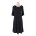 Anthropologie Casual Dress - A-Line: Gray Solid Dresses - Women's Size Small