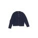 Nautica Cardigan Sweater: Blue Print Tops - Kids Girl's Size 4