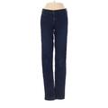 CALVIN KLEIN JEANS Jeans - Mid/Reg Rise Straight Leg Boyfriend: Blue Bottoms - Women's Size 4 - Dark Wash