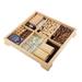 Trademark Games 4 Player Wood Multi-Game Wood in Brown | 2.75 H x 12 W x 12 D in | Wayfair 12-2072