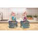 Zoomie Kids Dunmall 2-PC Set 3.5"H Blue & Red Tailed Mermaid Mergirl Trinket Box Unique Gifts Resin in Blue/Gray | 3 H x 3.5 W x 2.5 D in | Wayfair