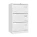 Inbox Zero Lindle 17.71" Wide 3 -Drawer File Cabinet Metal/Steel in White | 40.43 H x 17.71 W x 23.62 D in | Wayfair