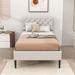 Winston Porter Edmundas Twin Size Upholstered Platform Bed Upholstered | 40 H x 43.3 W x 83.6 D in | Wayfair E545A9BC7B824DC5A988FBC7A5C5D191