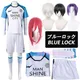 Anime Blue Lock Cosplay Costume pour homme uniforme rouge t-shirt et perruque Chigiri Hyoma