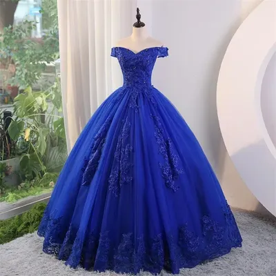 Ashley Gloria-Robes Quinceanera bleues pour filles robe de soirée à fleurs douces robe de Rhen