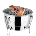 Grille de barbecue portable en acier inoxydable foyer fendu pliant fournitures de cuisine