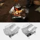 Grille de feu de camp portable pliante en acier inoxydable poignées de poêle à bois barbecue
