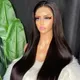 Perruque Lace Frontal wig brésilienne naturelle vierge perruques cheveux humains HD 13x4 180% de