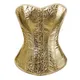 Corset gothique en similicuir avec fermeture éclair pour femme corset cochon bust Steampunk