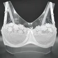 YBCG – soutien-gorge en dentelle brodée blanc Sexy non rembourré doublé brassière florale