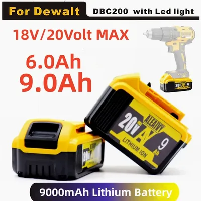 Batterie lithium-ion de rechange pour DeWalt outil électrique 18V 20 Volt Max 6 0 Ah 9 0 Ah