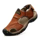Sandales en cuir véritable pour hommes chaussures d'extérieur de plage grande taille 38-48